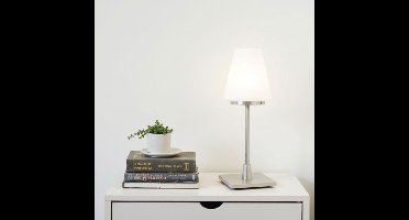 Tafellamp Touch | 1 lichts | wit | staal | dimbaar | modern design | slaapkamer lamp