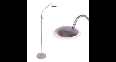 Verstelbare led staande leeslamp Empoli | 1 lichts | grijs / staal | glas / metaal | 130 cm hoog |Ø