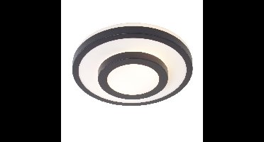 Zwarte badkamerlamp Master Ring IP44 | 2 lichts | wit / zwart | glas / metaal |Ø 35 cm | modern