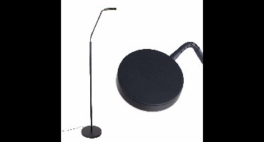 Staande leeslamp Comfort LED | vloerlamp | 135 cm | zwart | dim to warm | dimmer | funtionele trendy