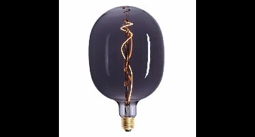 LED lamp | grijs smoke glas | dimbaar | E27 | 240 volt | spiraal lichtbron | 30 cm |