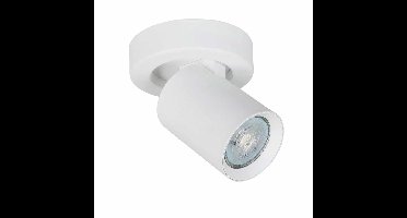 Witte spot Oliver | 1 lichts | wit | kunststof / metaal |Ø 10 cm | eetkamer / woonkamer /