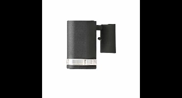 Modena wandarmatuur mat zwart buitenlamp enkele strip 13.5cm