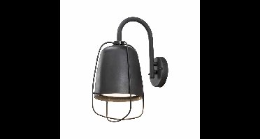Buitenwandlamp | klassiek stoer | zwart | neerwaarts licht | IP44 | voor tuin balkon en gevel