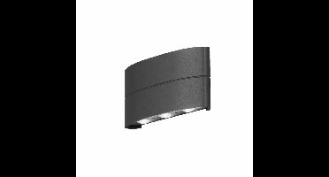 Buiten wandlamp | modern | antraciet | up and down licht | LED | 6 lichtpunten | IP54 | tuin |