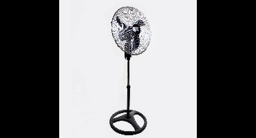 Moderne staande ventilator | zwart/chroom | Kwaliteit | zeer stil 45cm | 3 standen / snelheden |