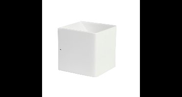 Wandlamp Stretto kubus LED | 1 lichts | wit | aluminium / metaal | 10 x 10 x 10 cm | woonkamer lamp