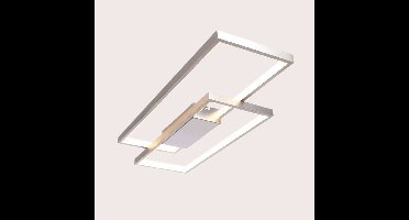 Moderne eettafel plafondlamp Stretto | led strip | grijs / staal | kunststof / metaal | 69 x 29 cm |