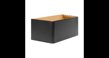 Wandlamp Stretto LED balk klein | 1 lichts | zwart / goud | aluminium / metaal | 20 x 8 x 10 cm |