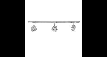 Spanningsrail 100 cm | moderne railspot met 3 verstelbare spots | staal | G9 | dimbaar | voor