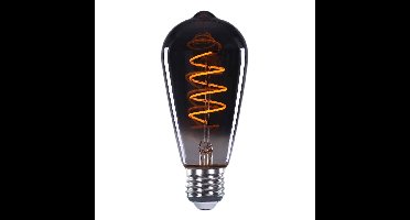 E27 Rustiek smoke led filament lamp dimbaar 9 watt 350 lumen