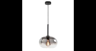 Moderne hanglamp Bellini | 1 lichts | smoke / zwart | glas / metaal | in hoogte verstelbaar tot 130