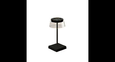 Tafellamp buiten | 11 cm | scilla | LED | transparant zwart | aluminium | modern