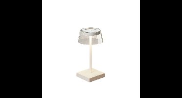 Tafellamp Scilla | 1 lichts | wit / transparant | 27 cm | accu / batterij | USB