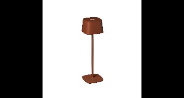 Tafellamp voor buiten | terracotta bruin | LED | IP54 | warm wit | oplaadbaar | Capri accu