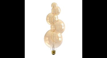 Calex filament Alicante | goud | Ø 125 mm | 220-240V | 4 watt | 130 lumen | E27 | dimbaar
