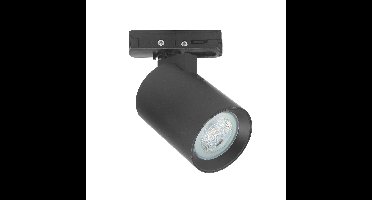 Cilinder spot zwart kort voor spanningsrail