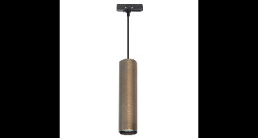 Hangende cilinderspot brons/zwart voor spanningsrail