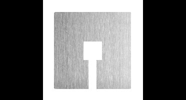 Staalkleurig plafondafdekplaatje voor spanningsrail