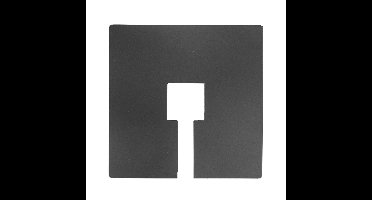 Zwart plafondafdekplaatje voor spanningsrail