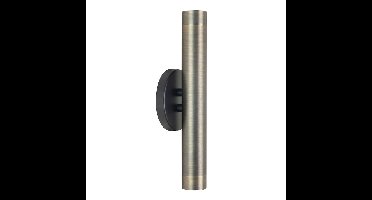 Wandlamp Trend | 2 lichts | zwart / brons | metaal |Ø 4 cm | 28 cm hoog | 2x GU10 fitting 35mm |