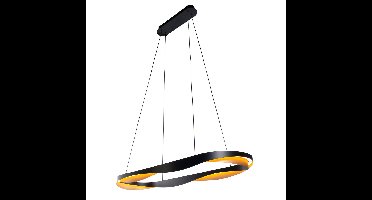 Hanglamp | 100 cm | Ascoli | led strip | goud zwart | metaal | moderne design verlichting