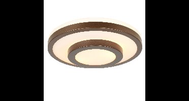 Plafonniere badkamer | 35 cm | Master Ring badkamer plafondlampen | 2 lichts | E27 | bruin | glas