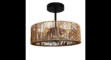 Plafondventilator met verlichting | 50 cm | plafond ventilatoren | 3 lichts | LED | zwart bruin