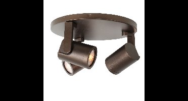 Plafondspot | Ø 25 cm | halospots cacao/bruin | 3 lichts | GU10 | bruin | metaal | moderne