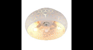 Plafondventilator met verlichting | 50 cm | bidar plafondlamp | 3 lichts | LED | grijs | beige