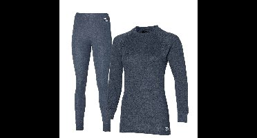 Heatkeeper Thermoset Dames Comfort - Thermoshirt + Thermo Legging - Antraciet Melange-S