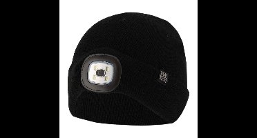 Heatkeeper Kinder Thermo Muts met oplaadbaar Led lampje Zwart-5-8 jaar