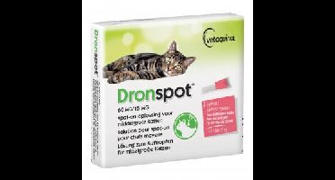 Dronspot Spot-on ontworming middelgrote kat 2,5-5 kg 2 pipetten
