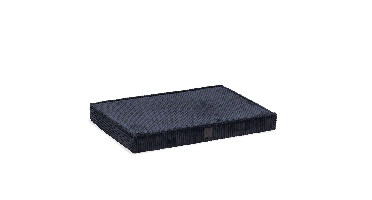 Designed by Lotte Orthopedisch Hondenkussen Bench Ribbed Antraciet 76 x 53 x 8 cm