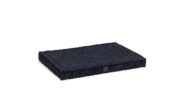 Designed by Lotte Orthopedisch Hondenkussen Bench Ribbed Antraciet 88 x 58 x 8 cm