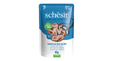 Schesir Complete&Balanced Kat Pouch Gelei Tonijn&Sardines 85 gram