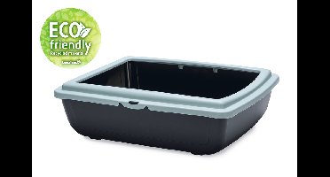 Beeztees Open kattenbak Juliet Eco Lichtblauw/Zwart 48 x 38 x 14 cm