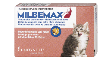Milbemax kleine kat en kittens 2 tabletten