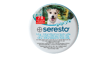 Seresto vlooien- en tekenband hond tot 8 kg