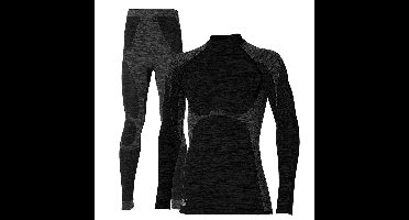 Heatkeeper Thermoset Heren Premium - Thermoshirt + Thermo Legging - Zwart Melange-L