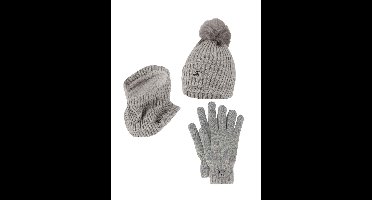 Heatkeeper Dames Winter Set - Muts + Handschoenen + Nekwarmer - Grey