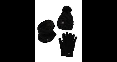 Heatkeeper Dames Winter Set - Muts + Handschoenen + Nekwarmer - Zwart