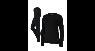 Heatkeeper Thermoset Dames Basic Naadloos - Thermoshirt + Thermo Legging - Zwart-XL/XXL