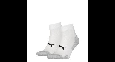Puma Sport Cushioned Quartersokken Light 2-pack Wit-43/46