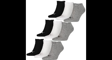 Puma Sneakersokken Plain 9-pack Zwart / Wit / Grijs-43/46