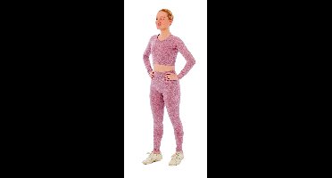 Xtreme Sportswear Dames Sportset - Sportlegging + Sport Croptop - Roze-XL
