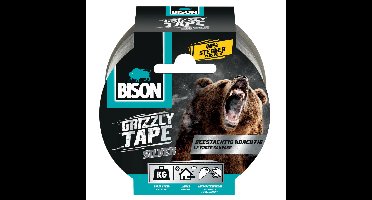 Bison Grizzly tape zilver rol 10mx5cm