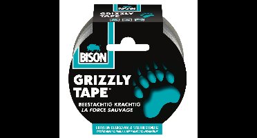 Bison Grizzly tape zilver rol 25mx5cm