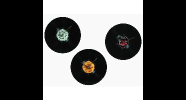 Klok langspeelplaat elpee glas 35cm