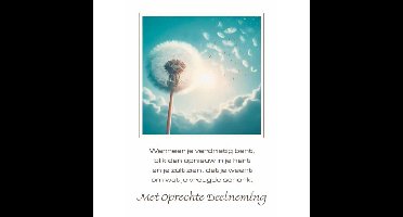 Wenskaarten Rouw spreuk pak a 10 stuks